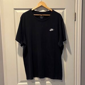 Nike Men's Black Tee with White Logo